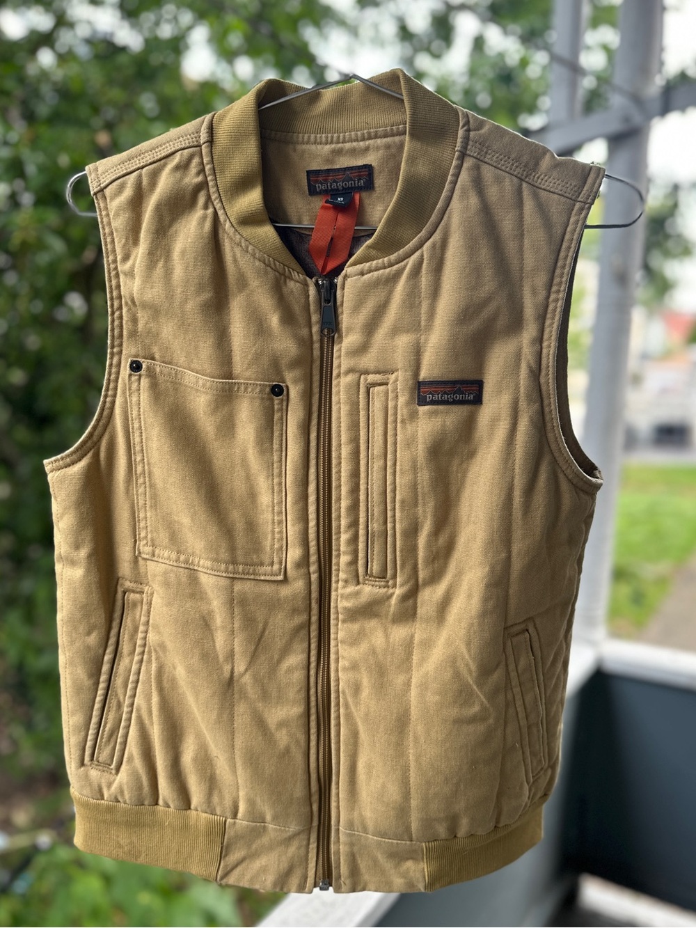 Vintage Patagonia Tan Work Vest with Zippered Front